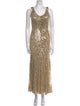 Aidan Mattox Scoop Neck Long Dress