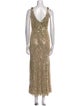 Aidan Mattox Scoop Neck Long Dress