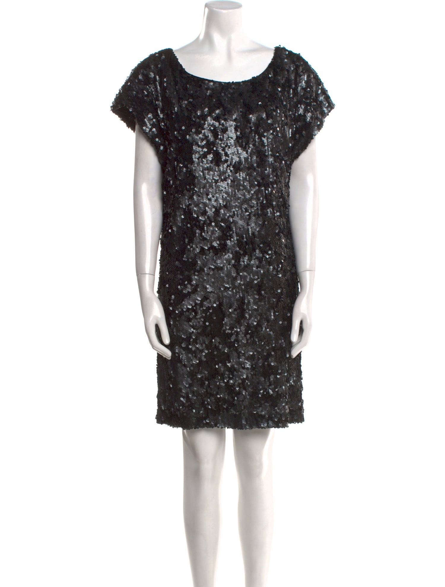 Aidan Mattox Bateau Neckline Mini Dress