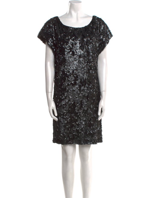 Aidan Mattox Bateau Neckline Mini Dress