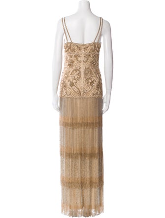 Aidan Mattox Lace Pattern Long Dress