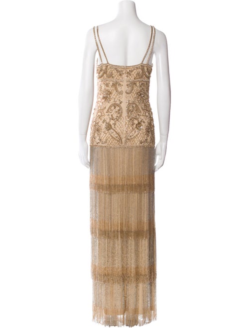 Aidan Mattox Lace Pattern Long Dress
