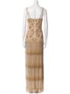 Aidan Mattox Lace Pattern Long Dress