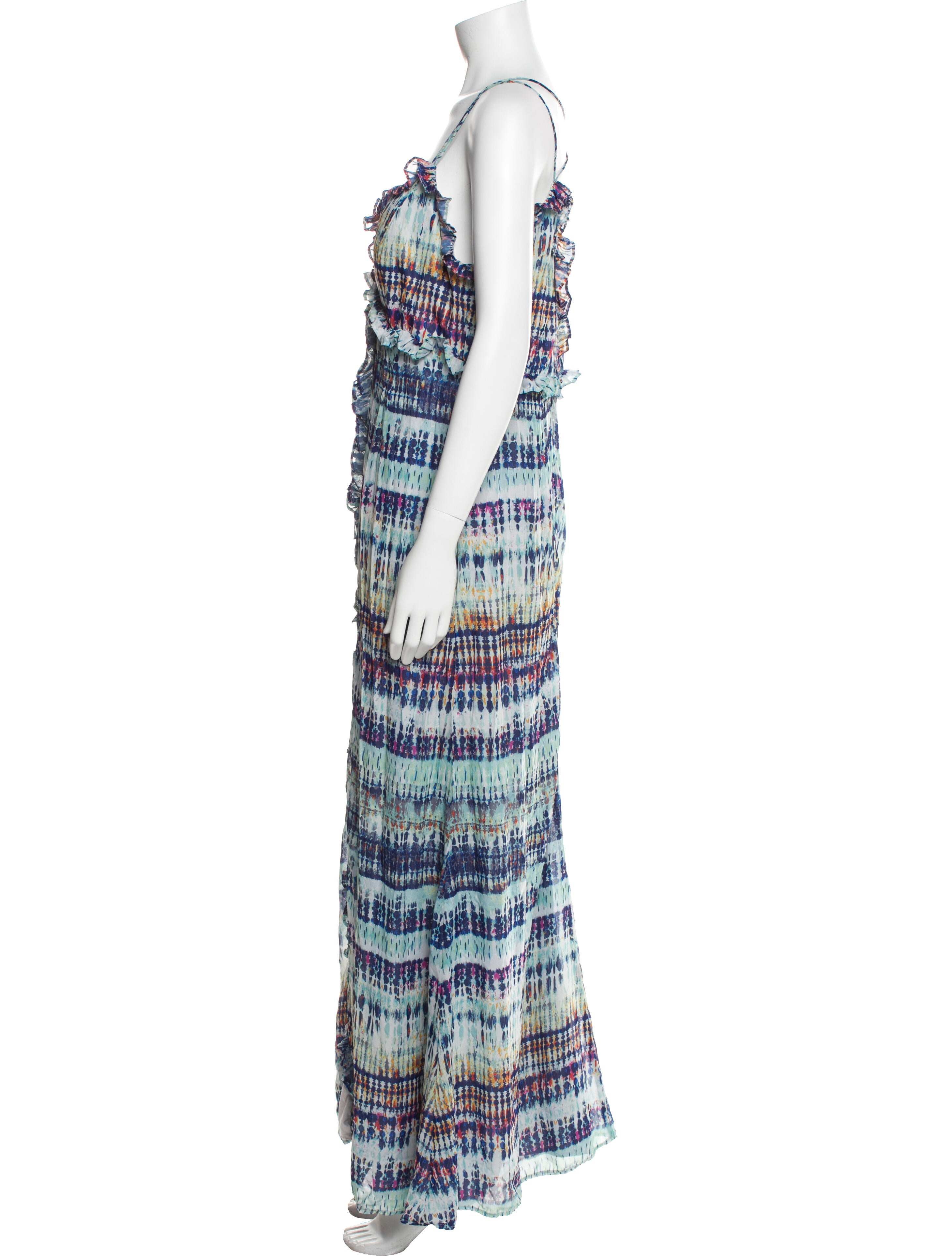 Aidan Mattox Printed Long Dress