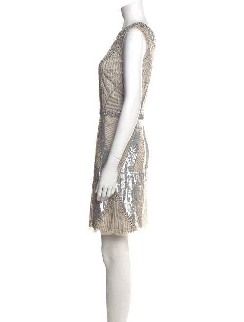 Aidan Mattox Scoop Neck Mini Dress