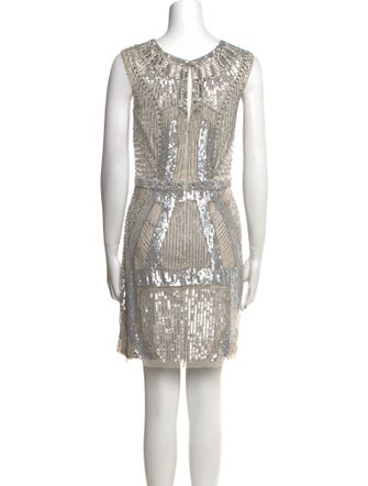 Aidan Mattox Scoop Neck Mini Dress