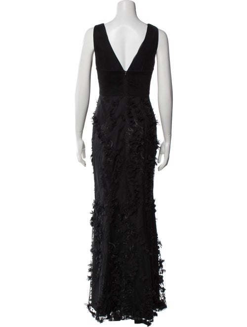 Aidan Mattox V-Neck Long Dress