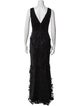 Aidan Mattox V-Neck Long Dress