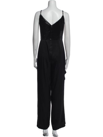 Aidan Mattox V-Neck Jumpsuit