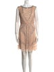 Aidan Mattox Bateau Neckline Mini Dress