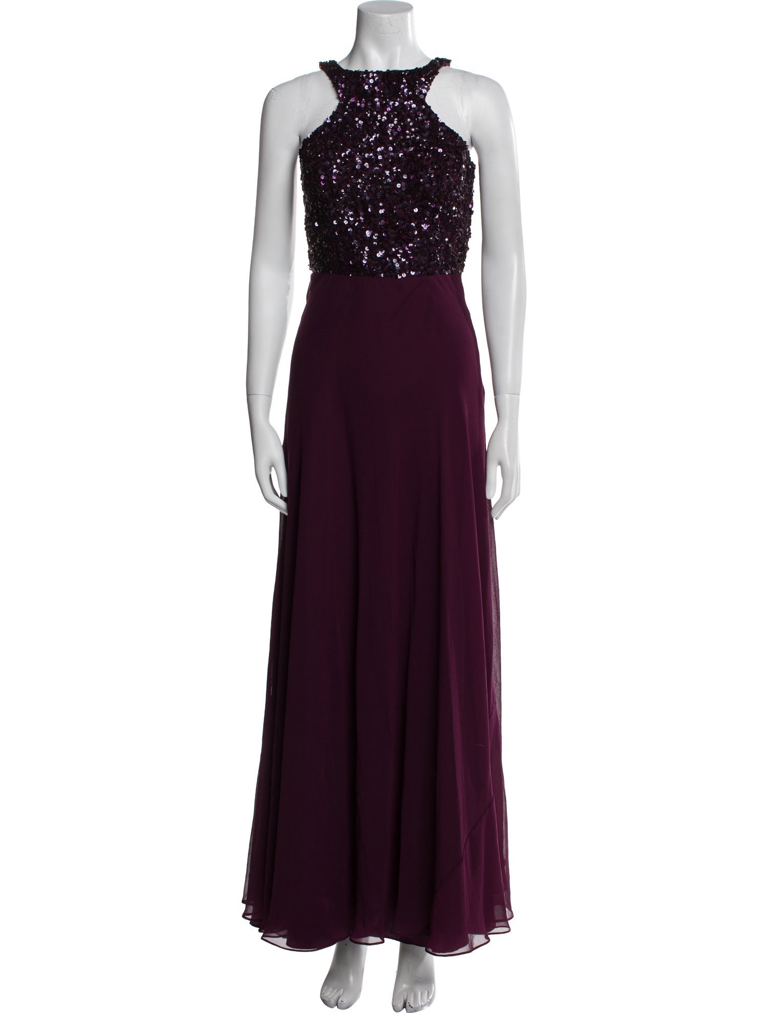 Aidan Mattox Halterneck Long Dress