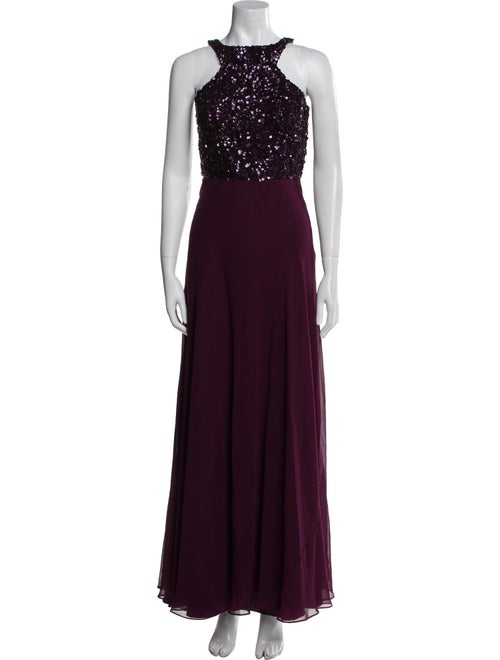 Aidan Mattox Halterneck Long Dress