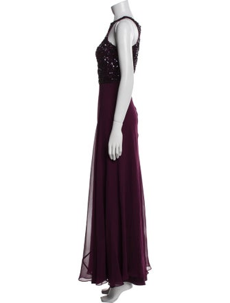 Aidan Mattox Halterneck Long Dress