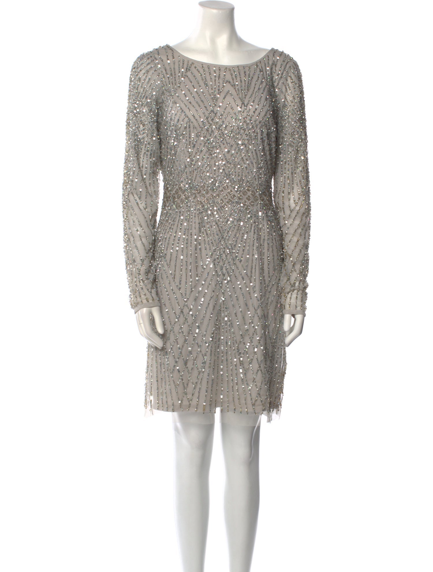 Aidan Mattox Bateau Neckline Mini Dress w/ Tags