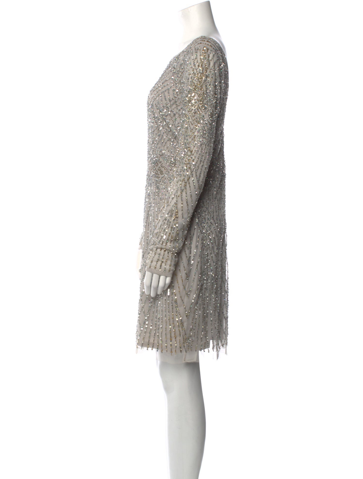 Aidan Mattox Bateau Neckline Mini Dress w/ Tags