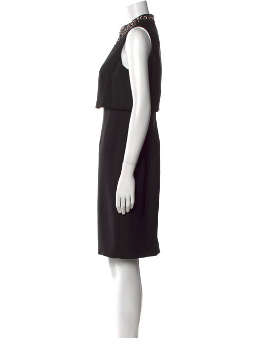Aidan Mattox Mock Neck Knee-Length Dress