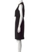 Aidan Mattox Mock Neck Knee-Length Dress