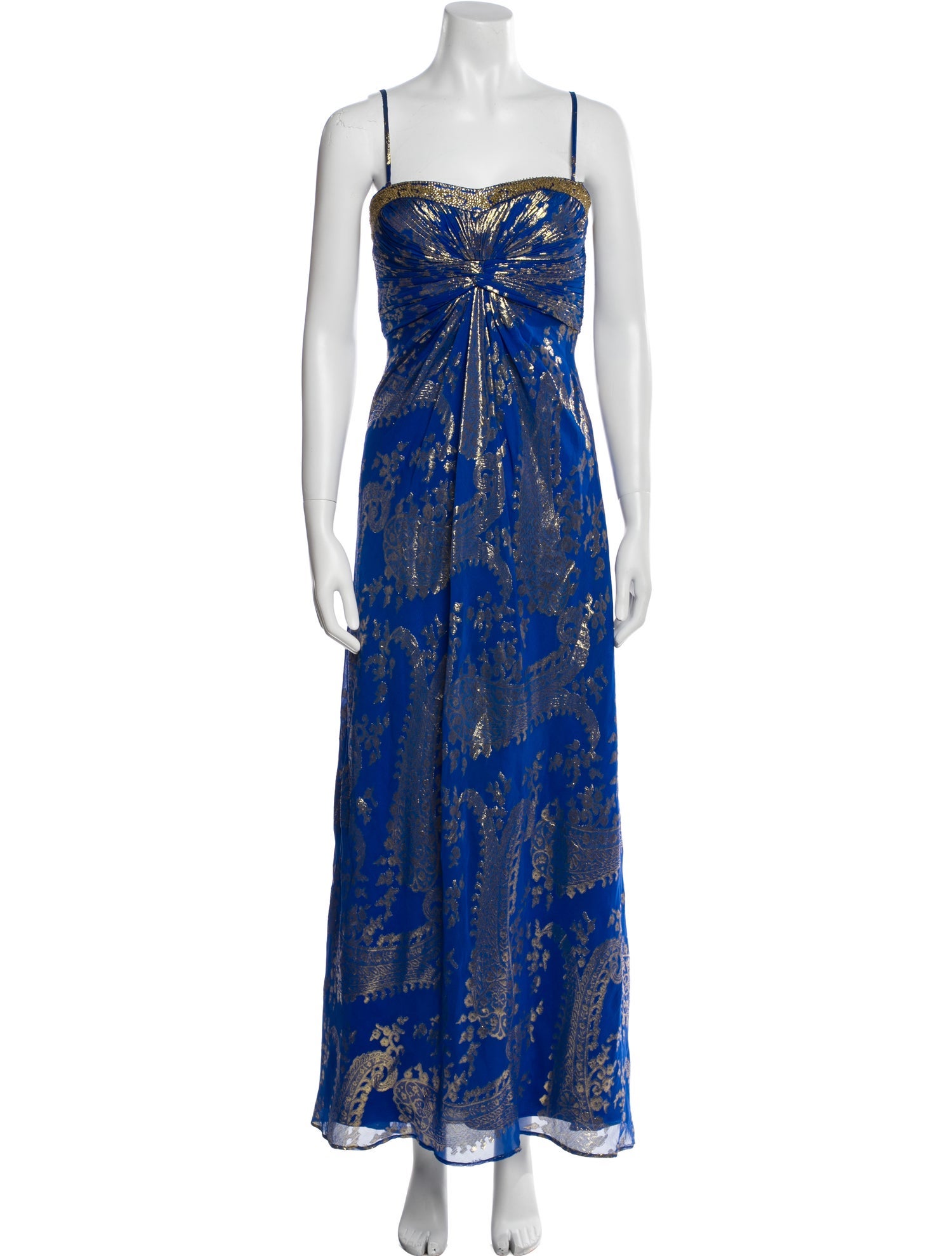 Aidan Mattox Silk Long Dress