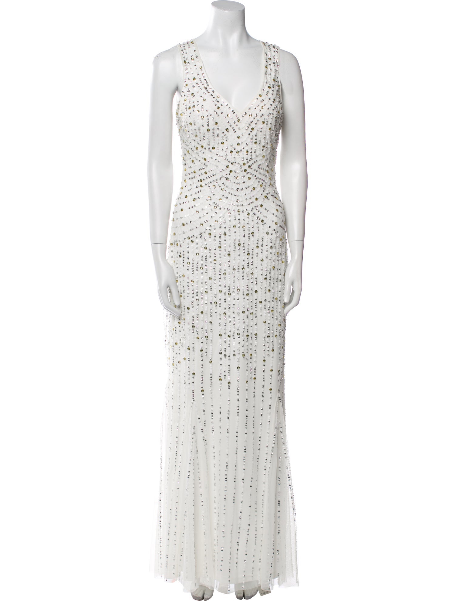 Aidan Mattox Printed Long Dress