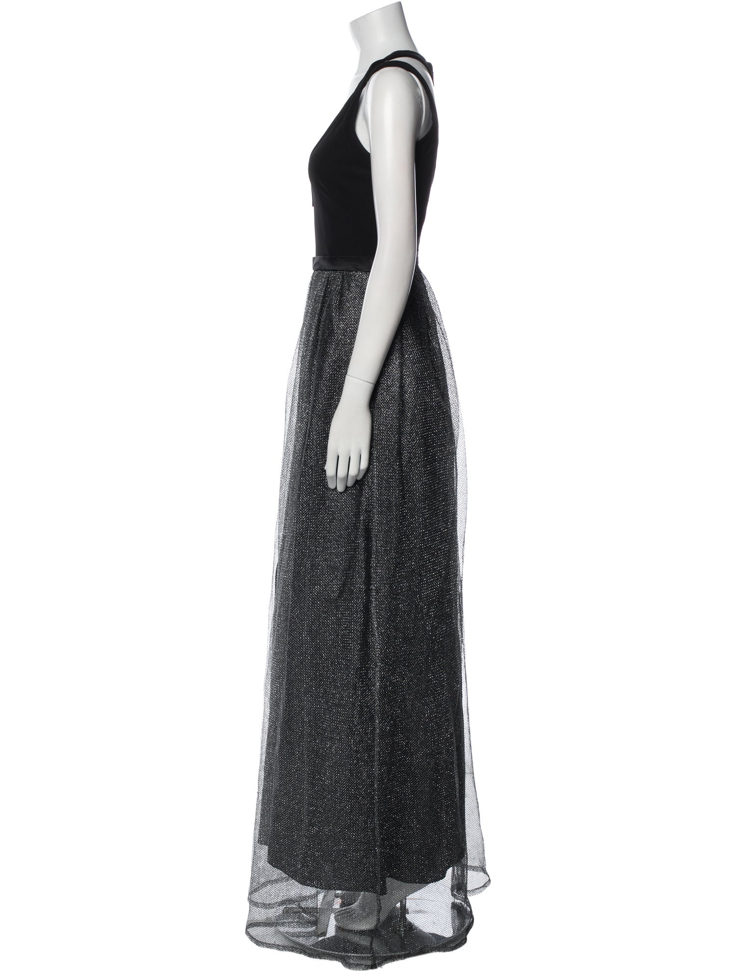Aidan Mattox V-Neck Long Dress