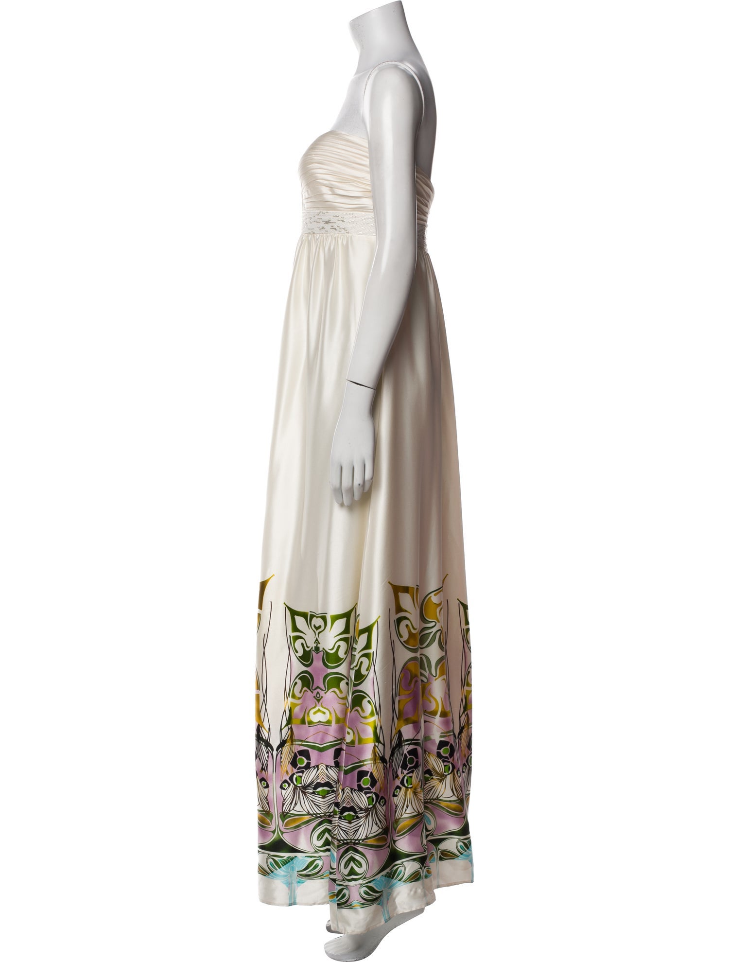 Aidan Mattox Silk Long Dress