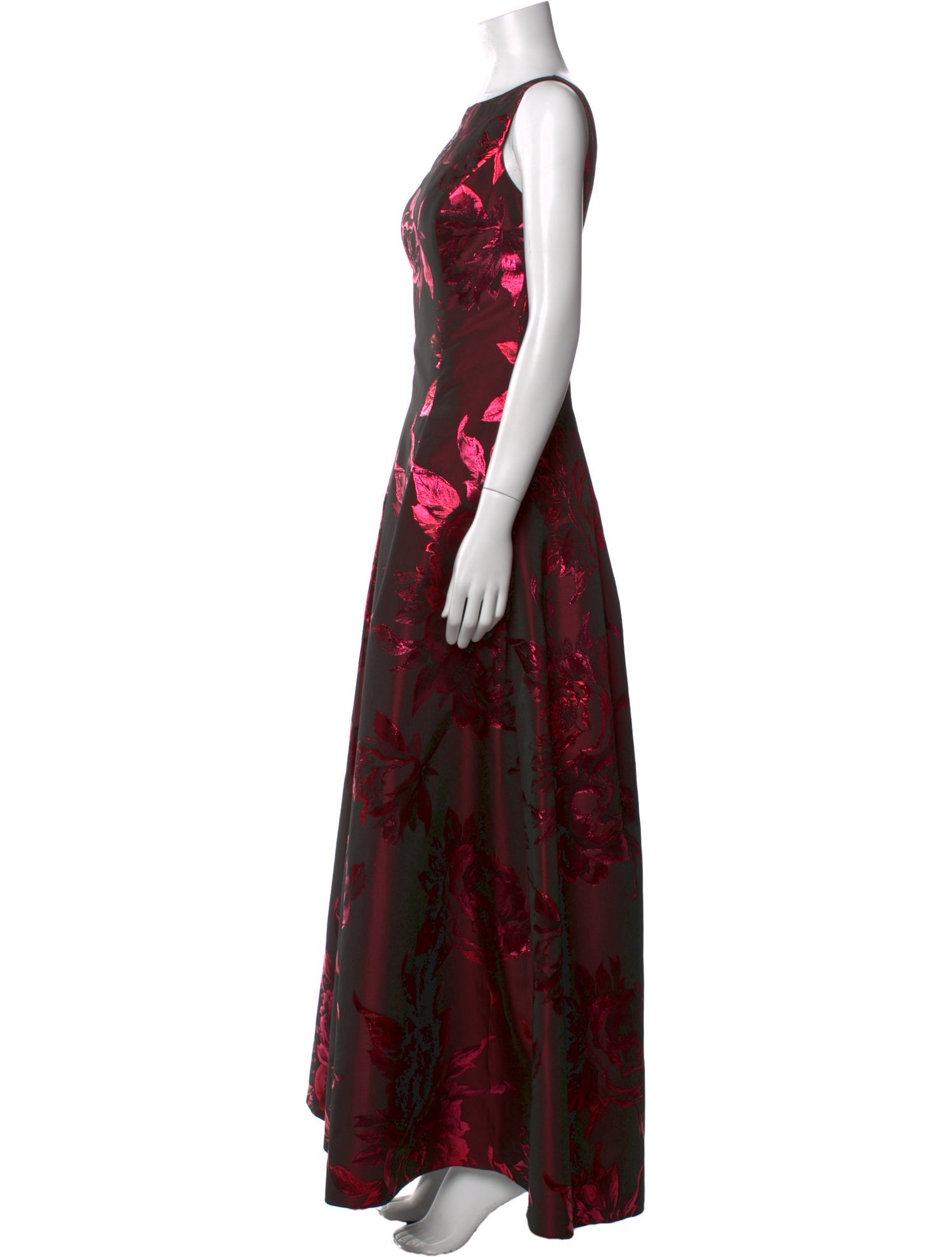 Aidan Mattox Floral Print Long Dress