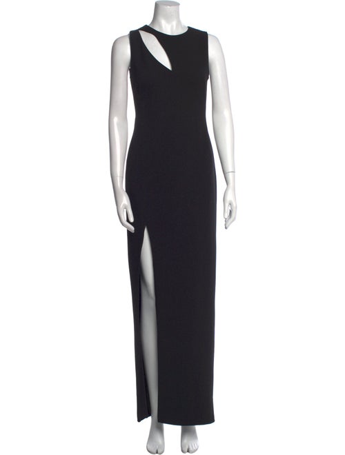 Aidan Mattox Crew Neck Long Dress
