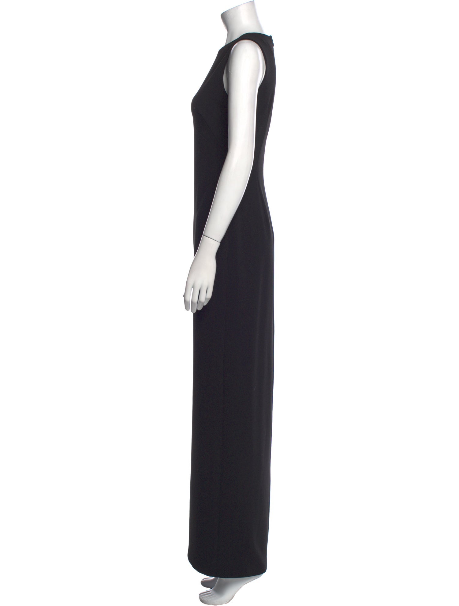 Aidan Mattox Crew Neck Long Dress