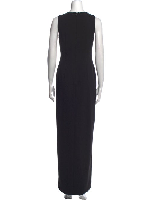 Aidan Mattox Crew Neck Long Dress