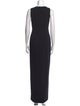 Aidan Mattox Crew Neck Long Dress
