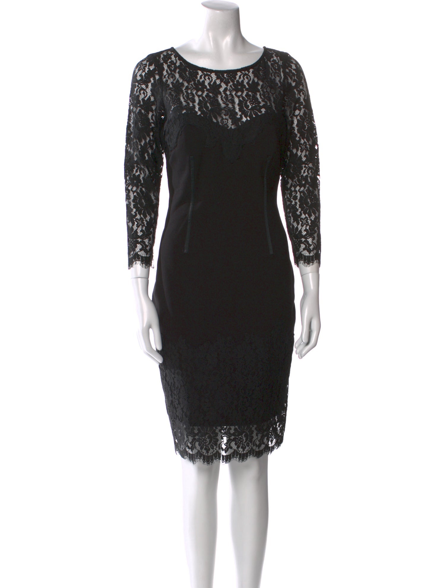 Aidan Mattox Lace Pattern Knee-Length Dress
