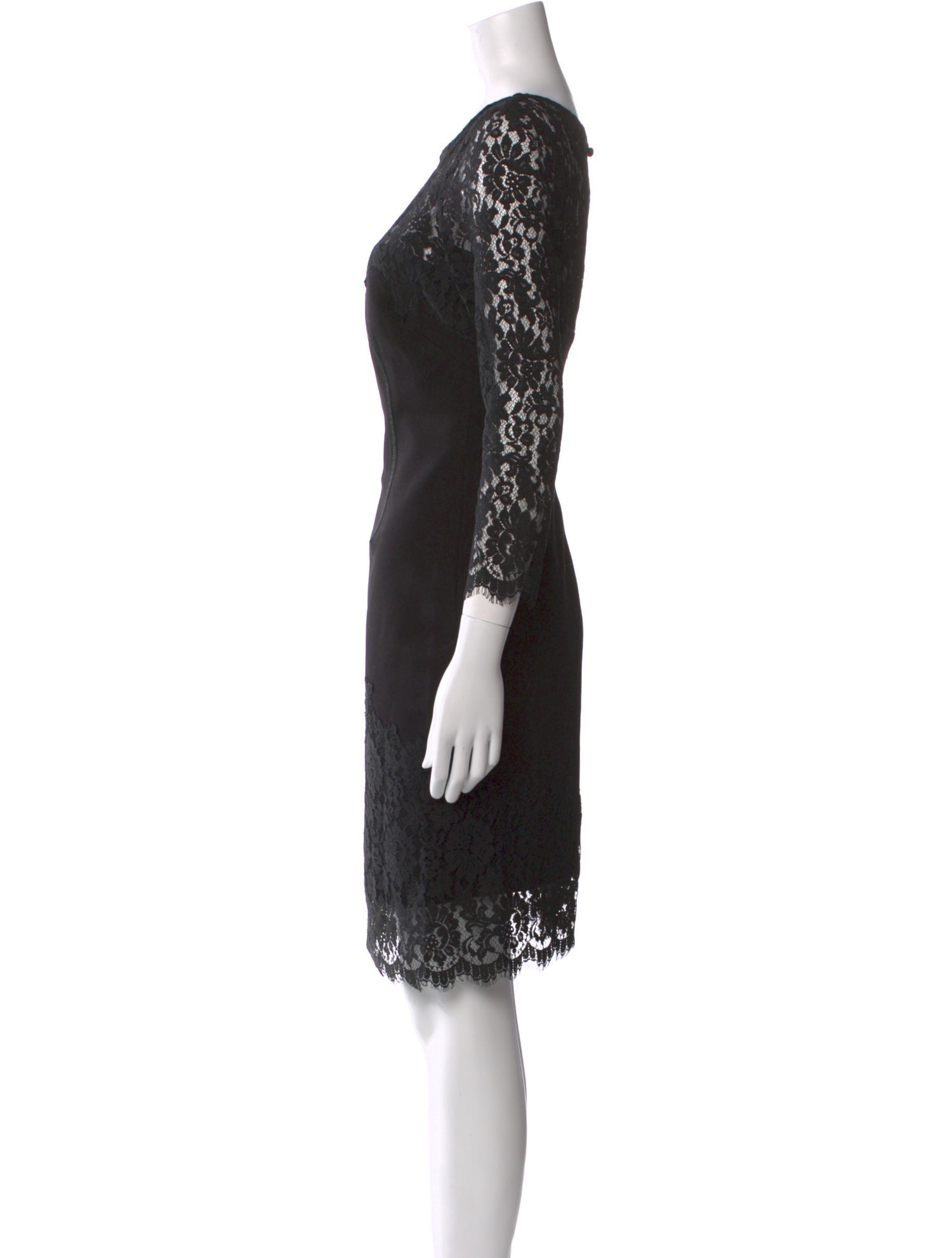 Aidan Mattox Lace Pattern Knee-Length Dress