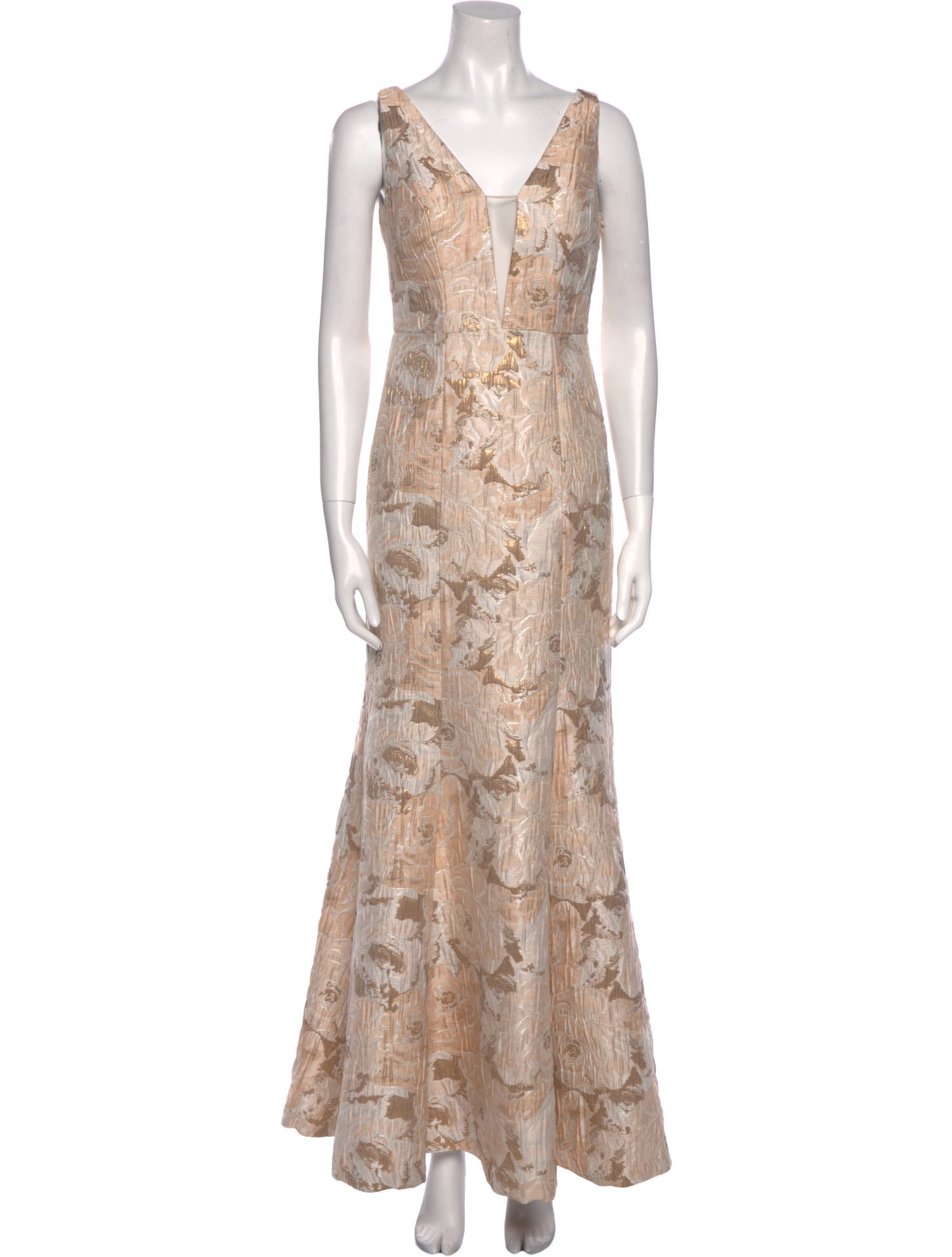 Aidan Mattox Printed Long Dress w/ Tags