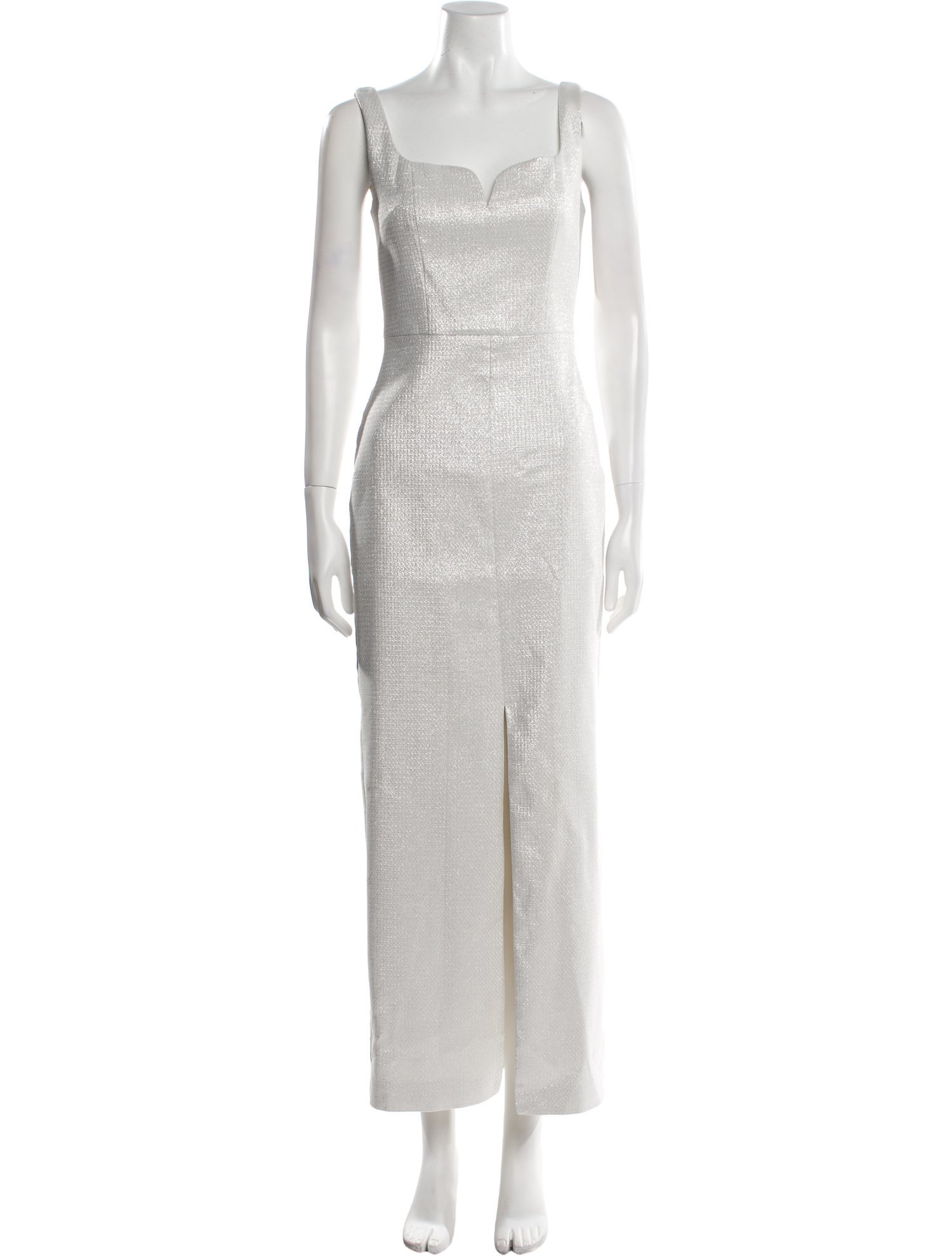 Aidan Mattox Square Neckline Long Dress