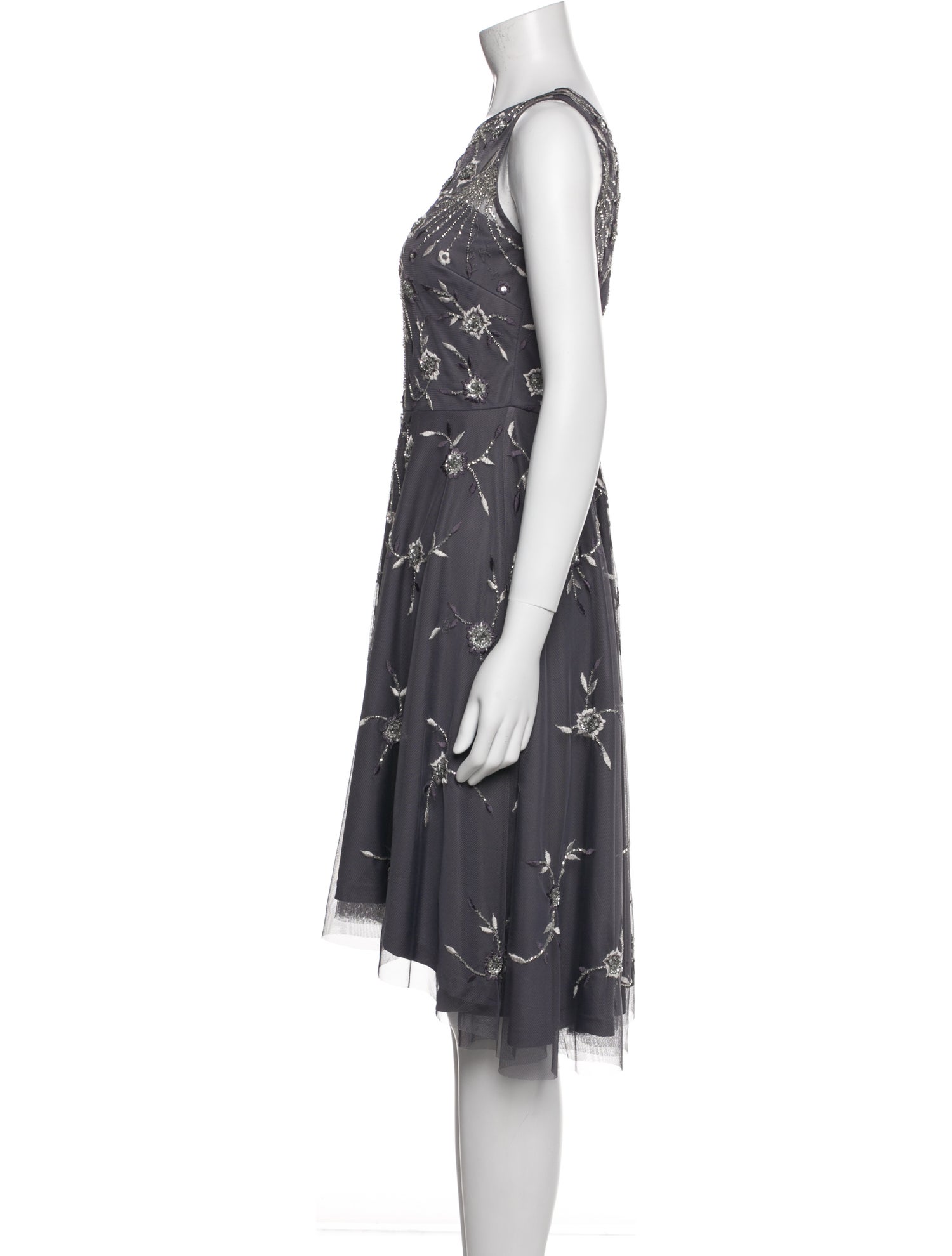 Aidan Mattox Printed Knee-Length Dress