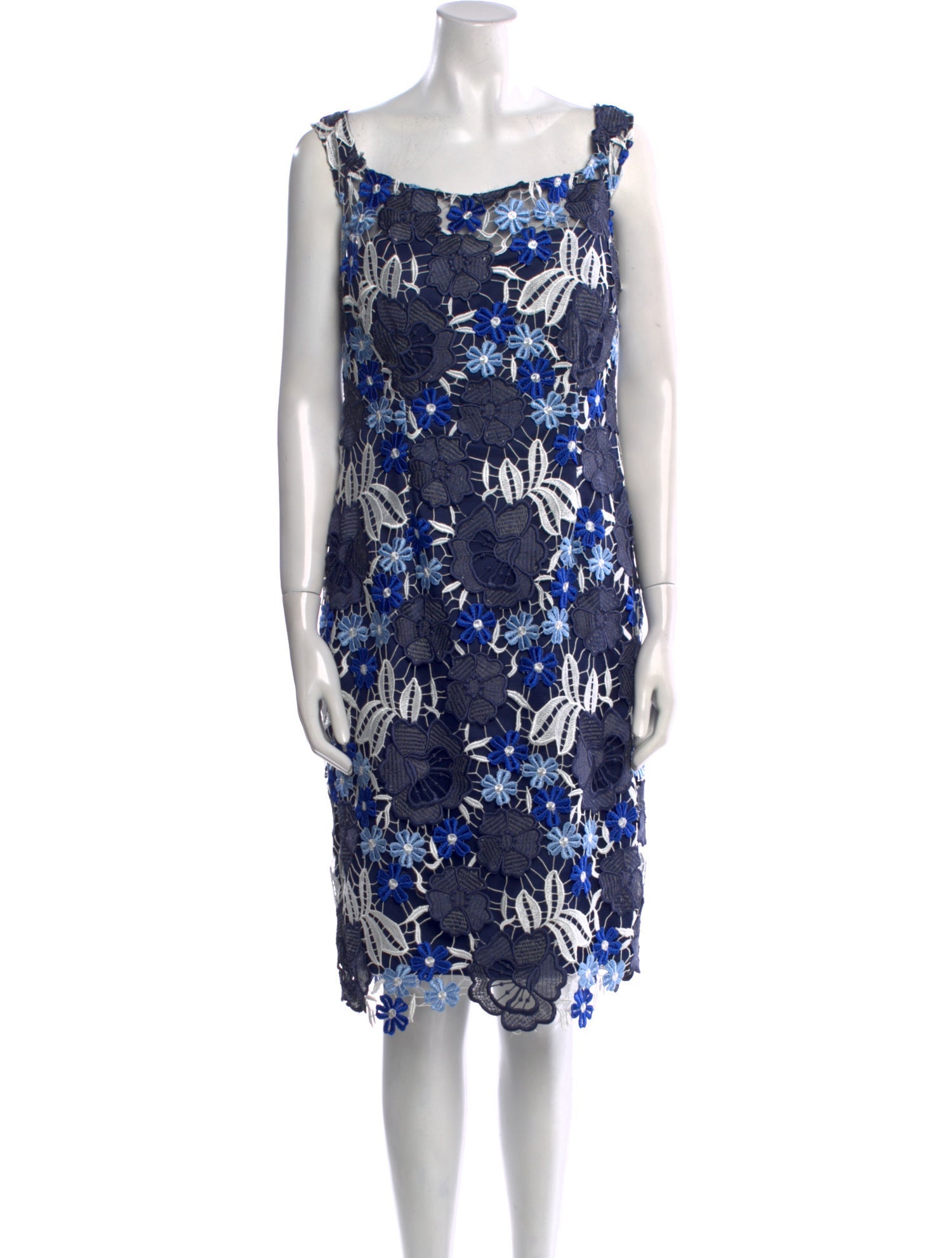 Aidan Mattox Floral Print Knee-Length Dress