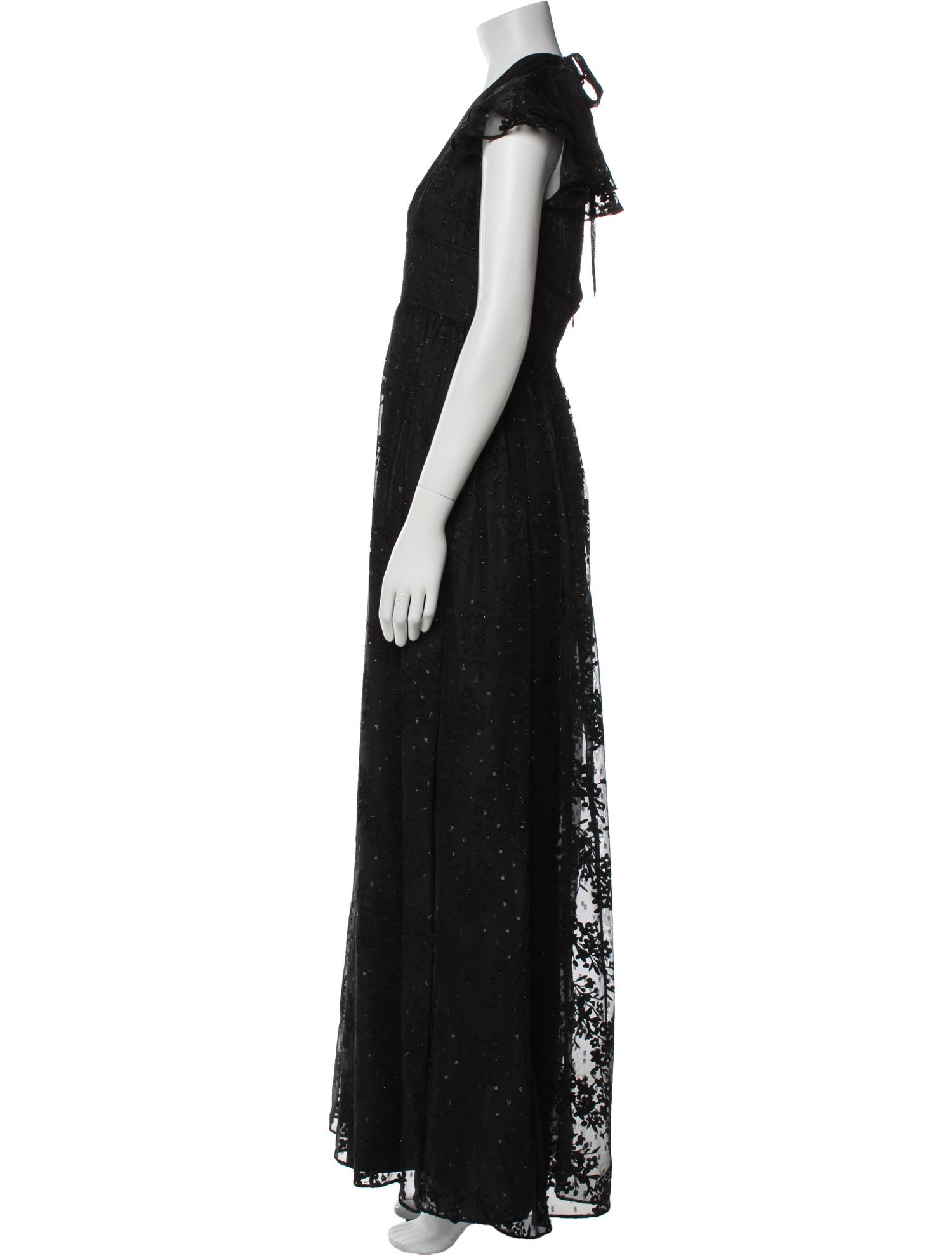 Aidan Mattox V-Neck Long Dress