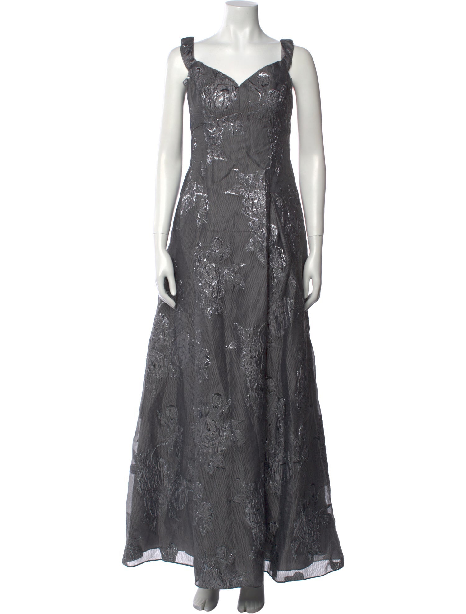 Aidan Mattox Printed Long Dress