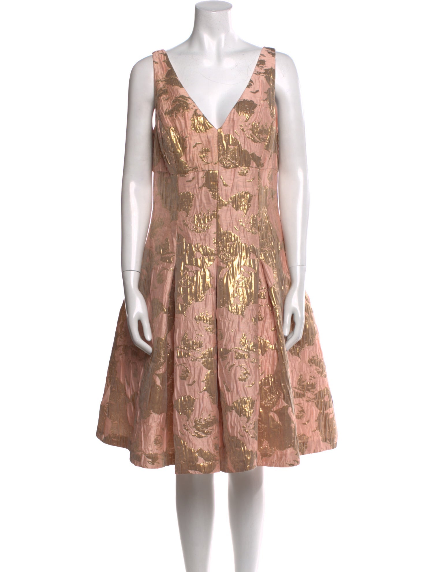 Aidan Mattox Printed Midi Length Dress