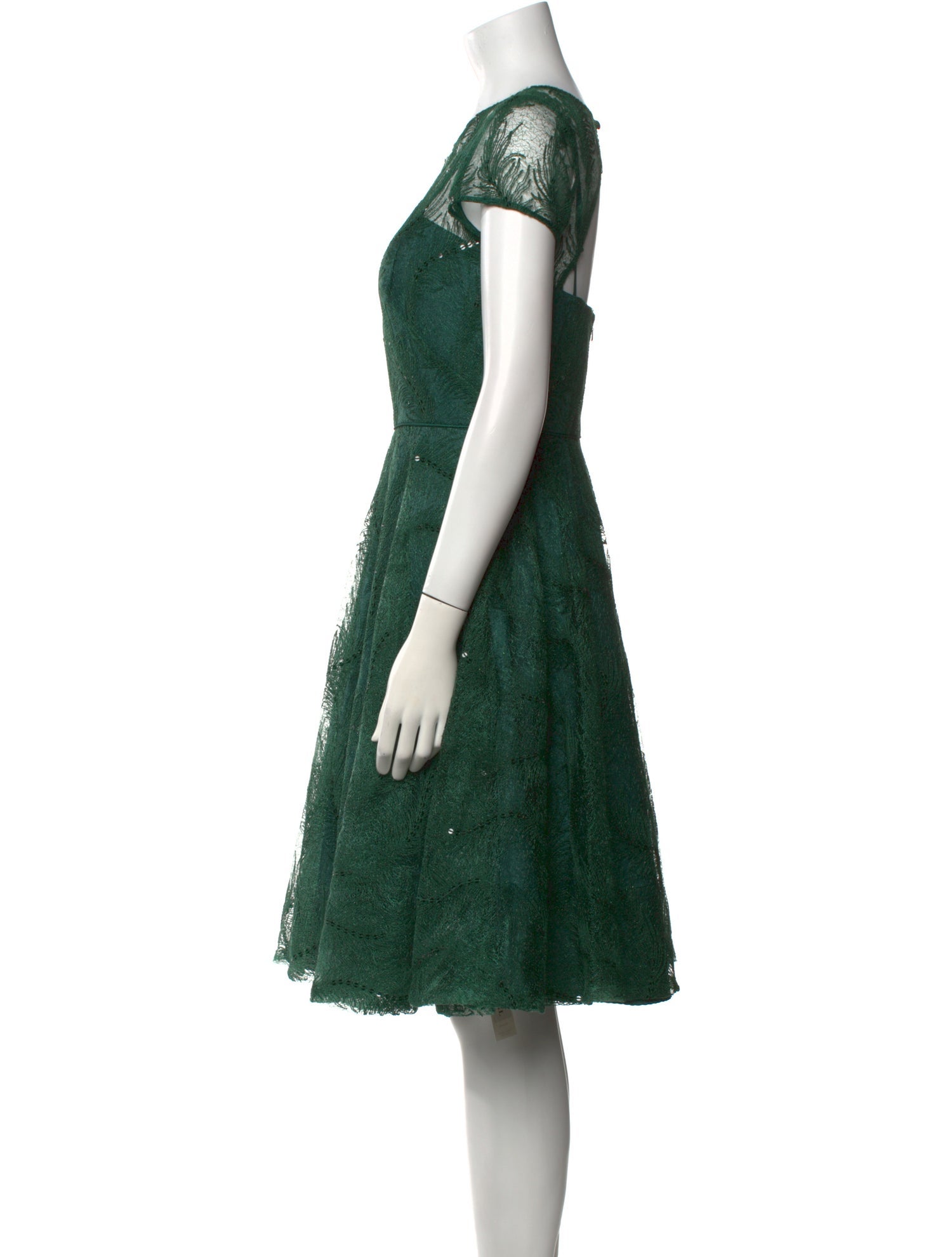 Aidan Mattox Crew Neck Knee-Length Dress