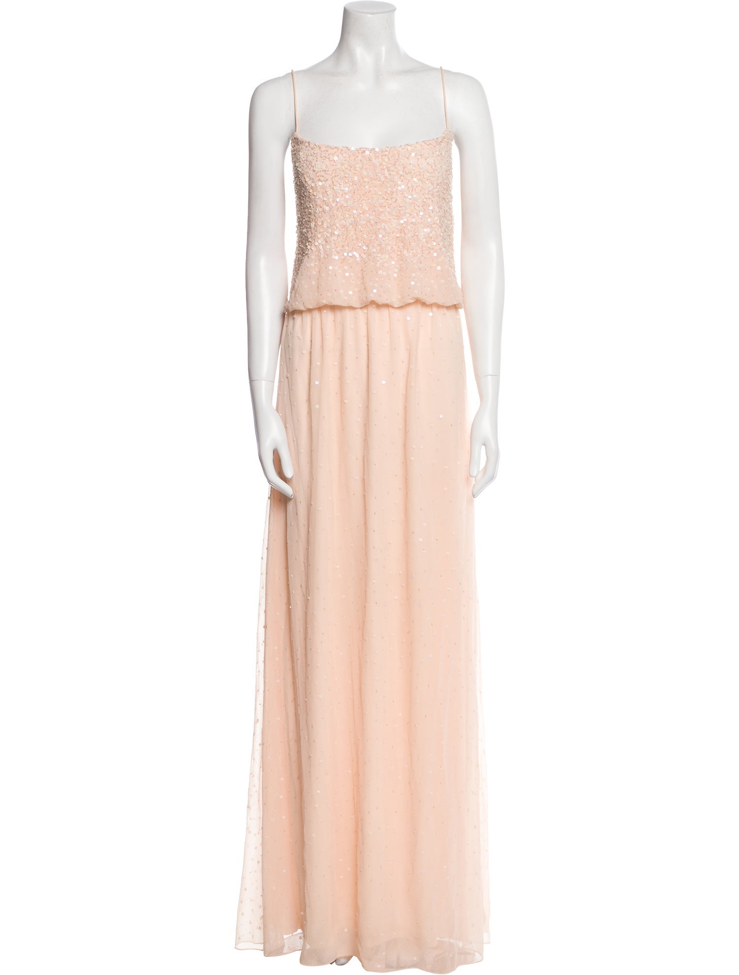 Aidan Mattox Square Neckline Long Dress