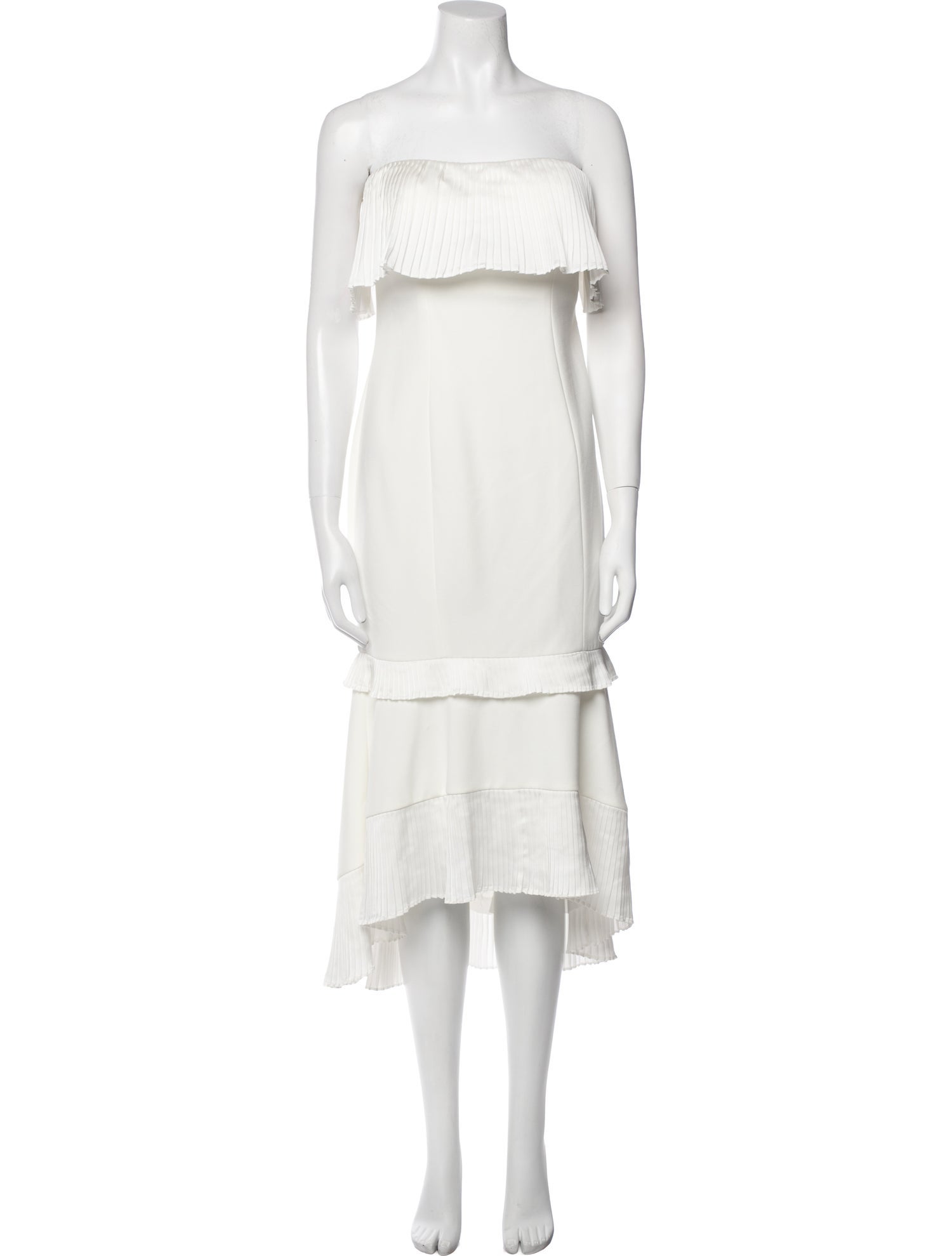 Aidan Mattox Strapless Midi Length Dress