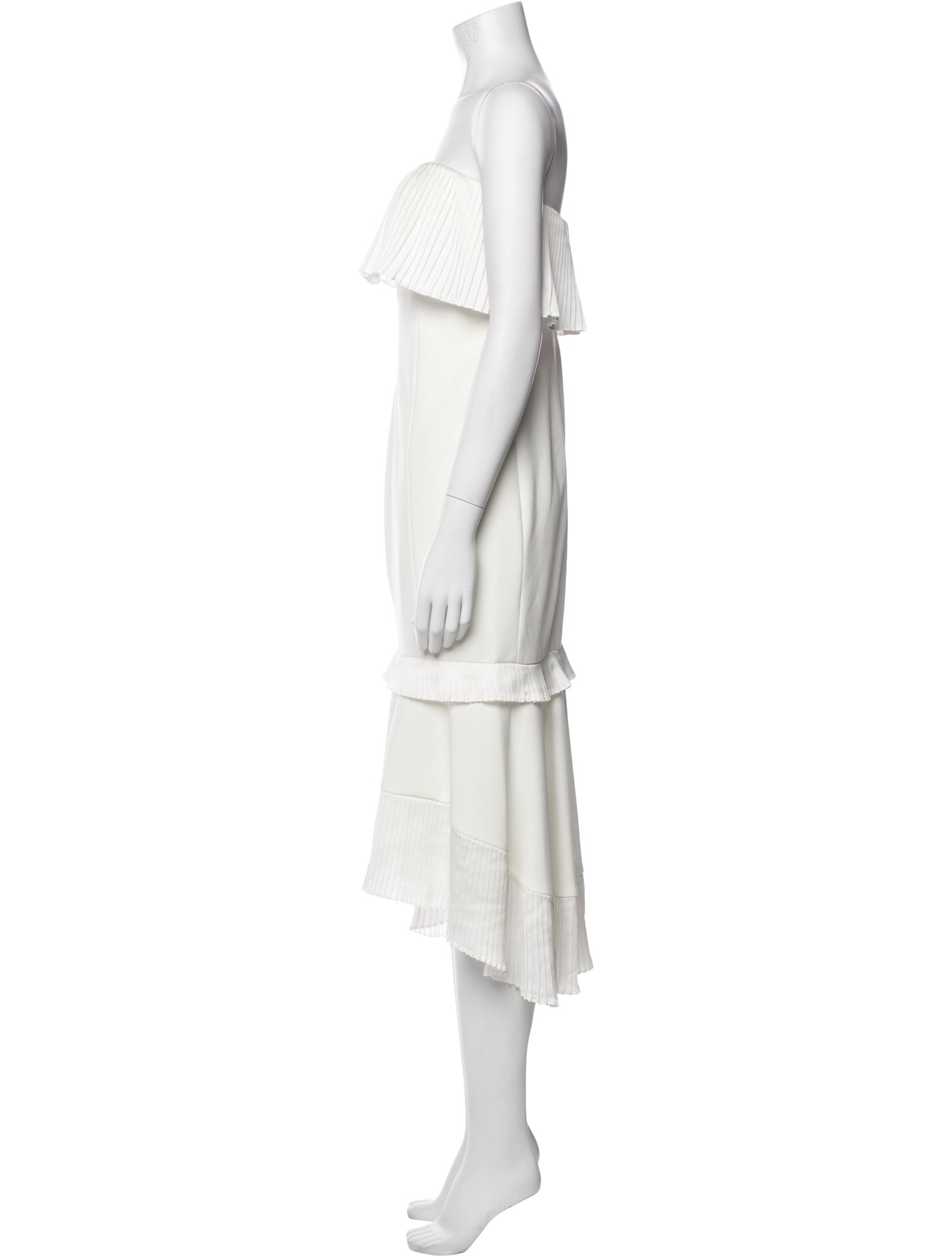 Aidan Mattox Strapless Midi Length Dress