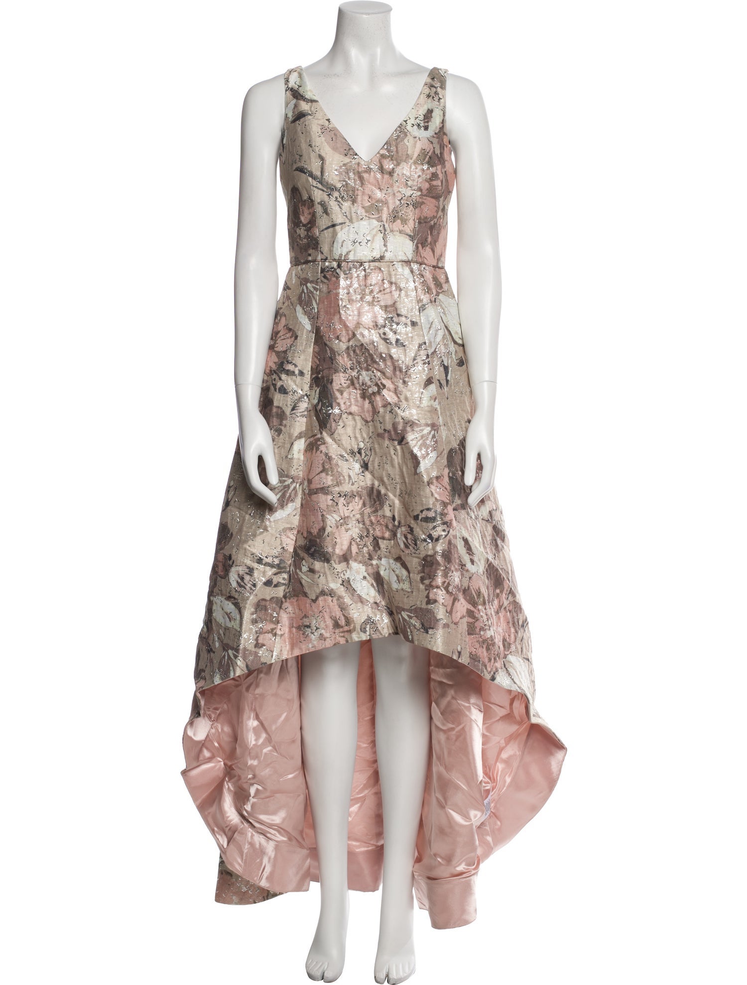 Aidan Mattox Printed Long Dress