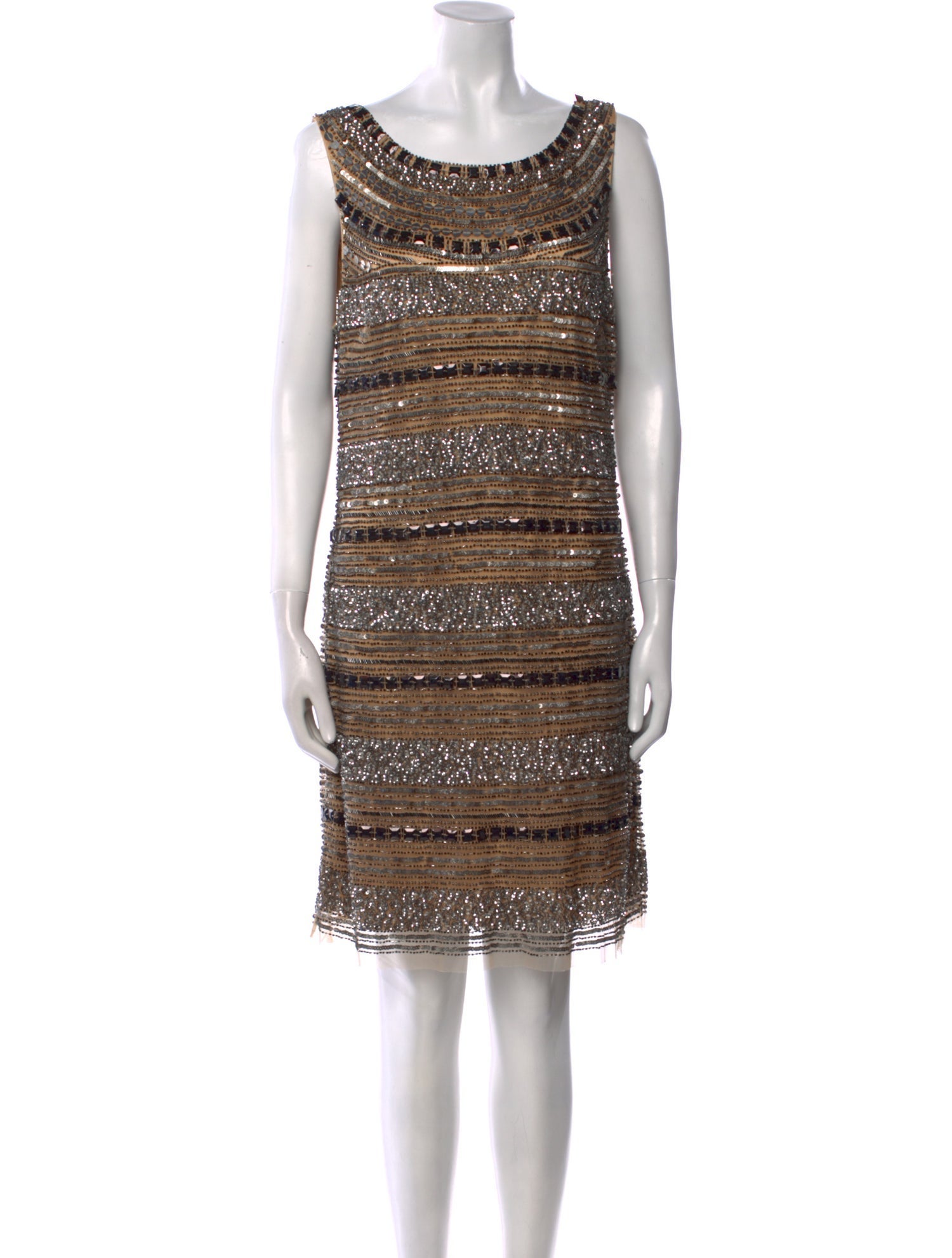 Aidan Mattox Scoop Neck Mini Dress