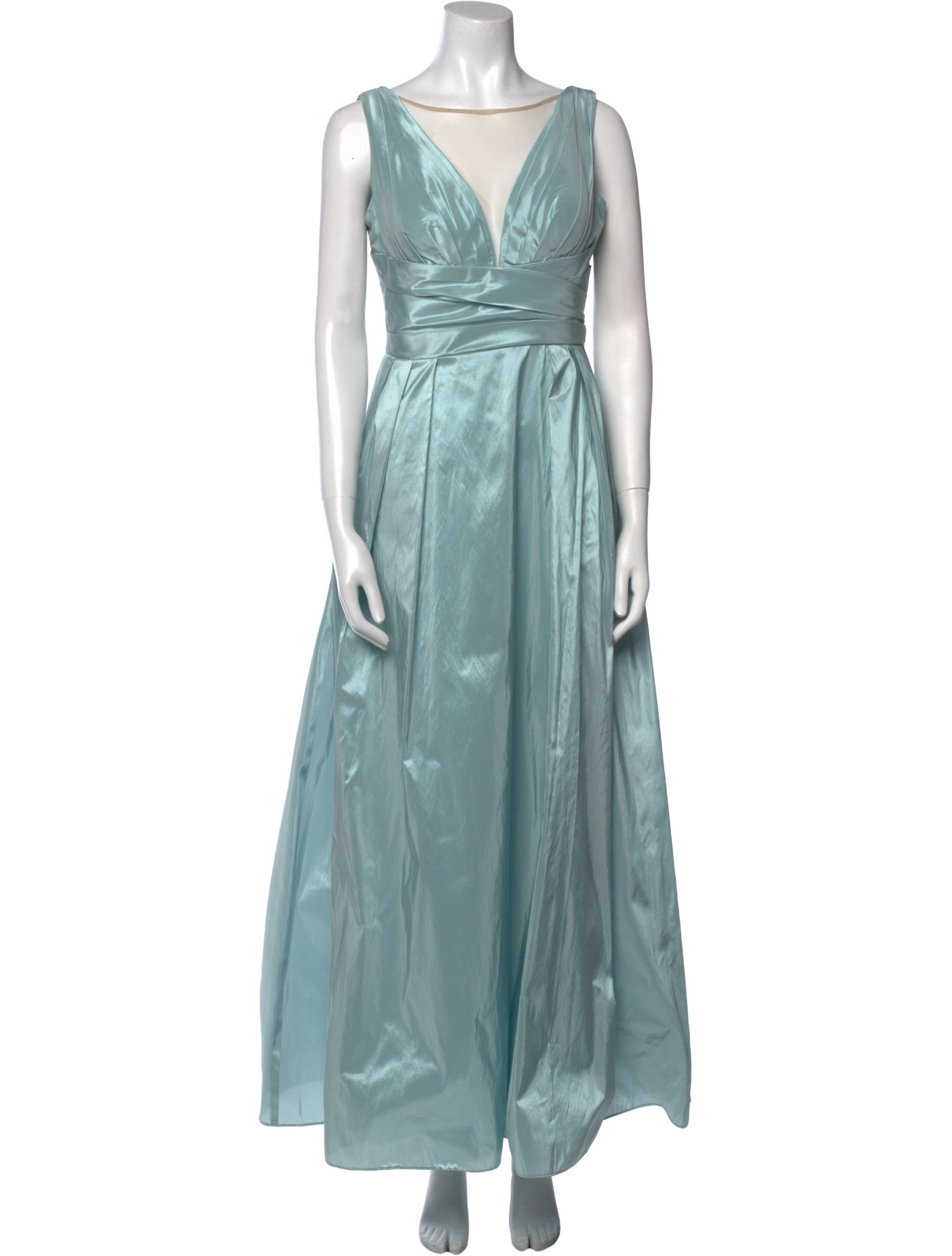 Aidan Mattox V-Neck Long Dress