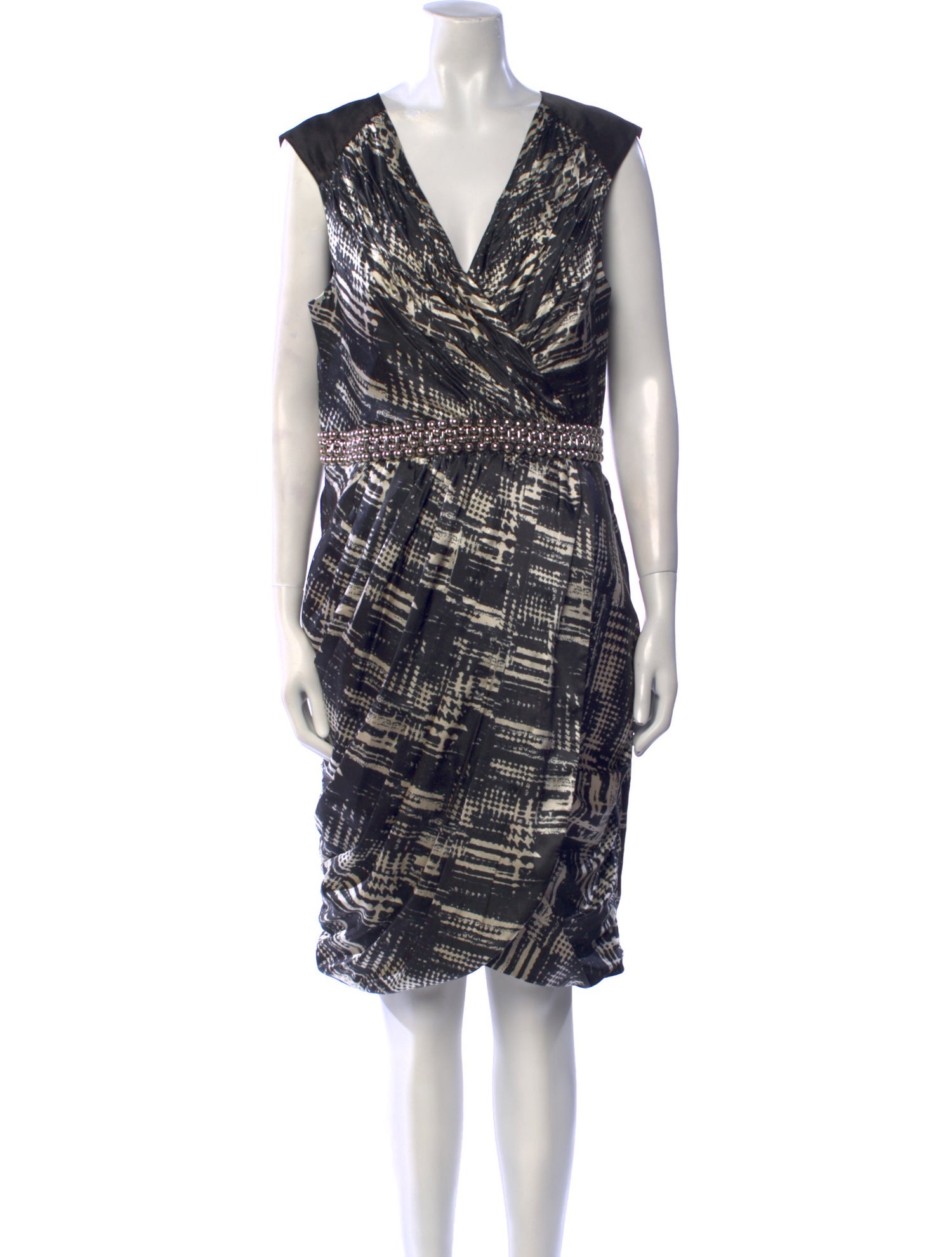 Aidan Mattox Printed Knee-Length Dress