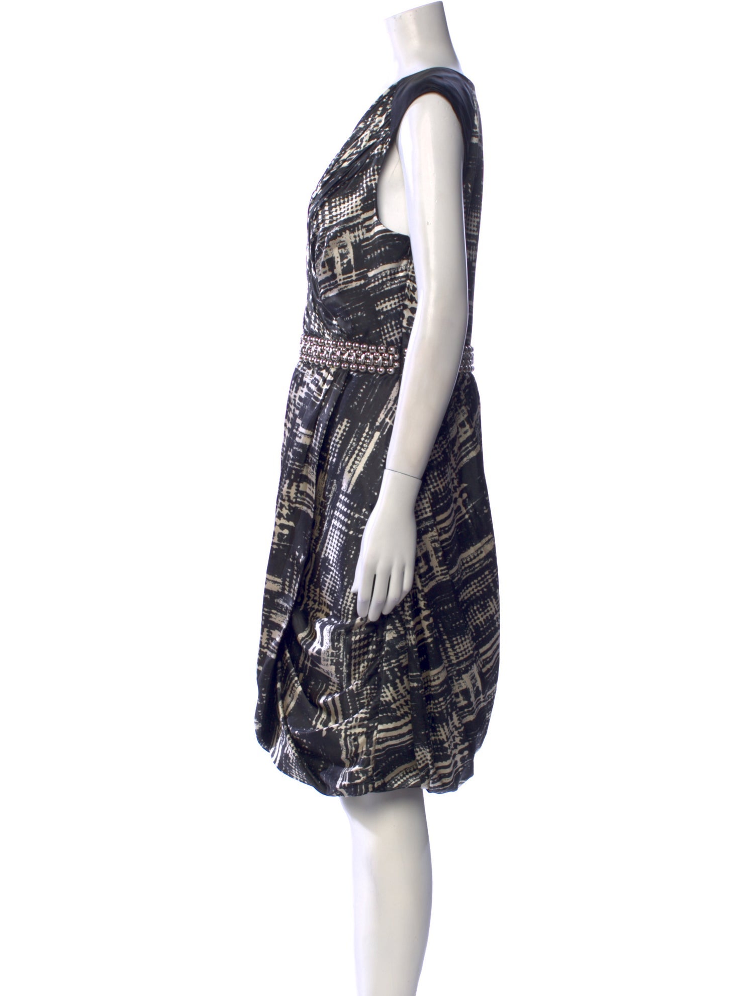 Aidan Mattox Printed Knee-Length Dress