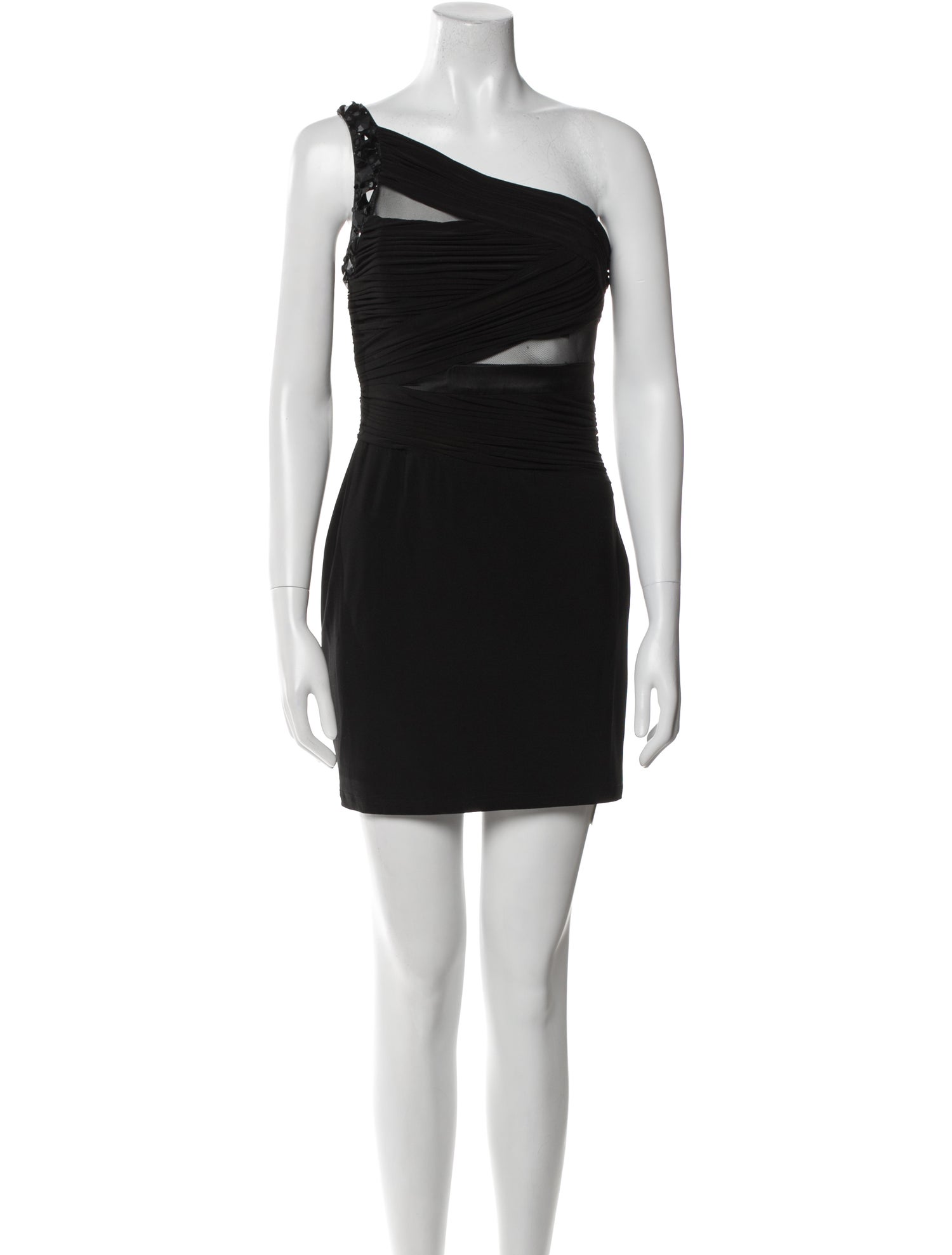 Aidan Mattox One-Shoulder Mini Dress