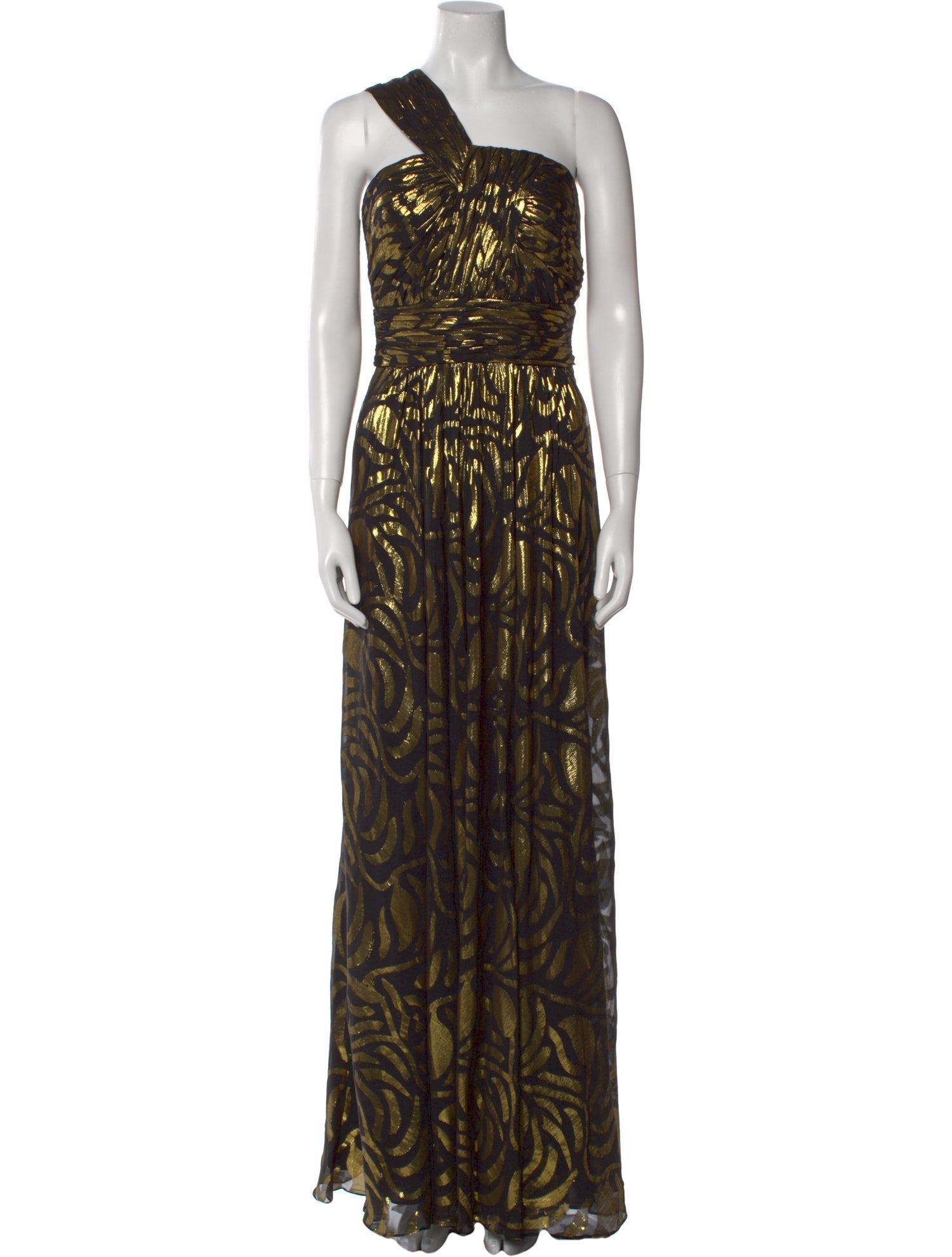 Aidan Mattox Silk Long Dress